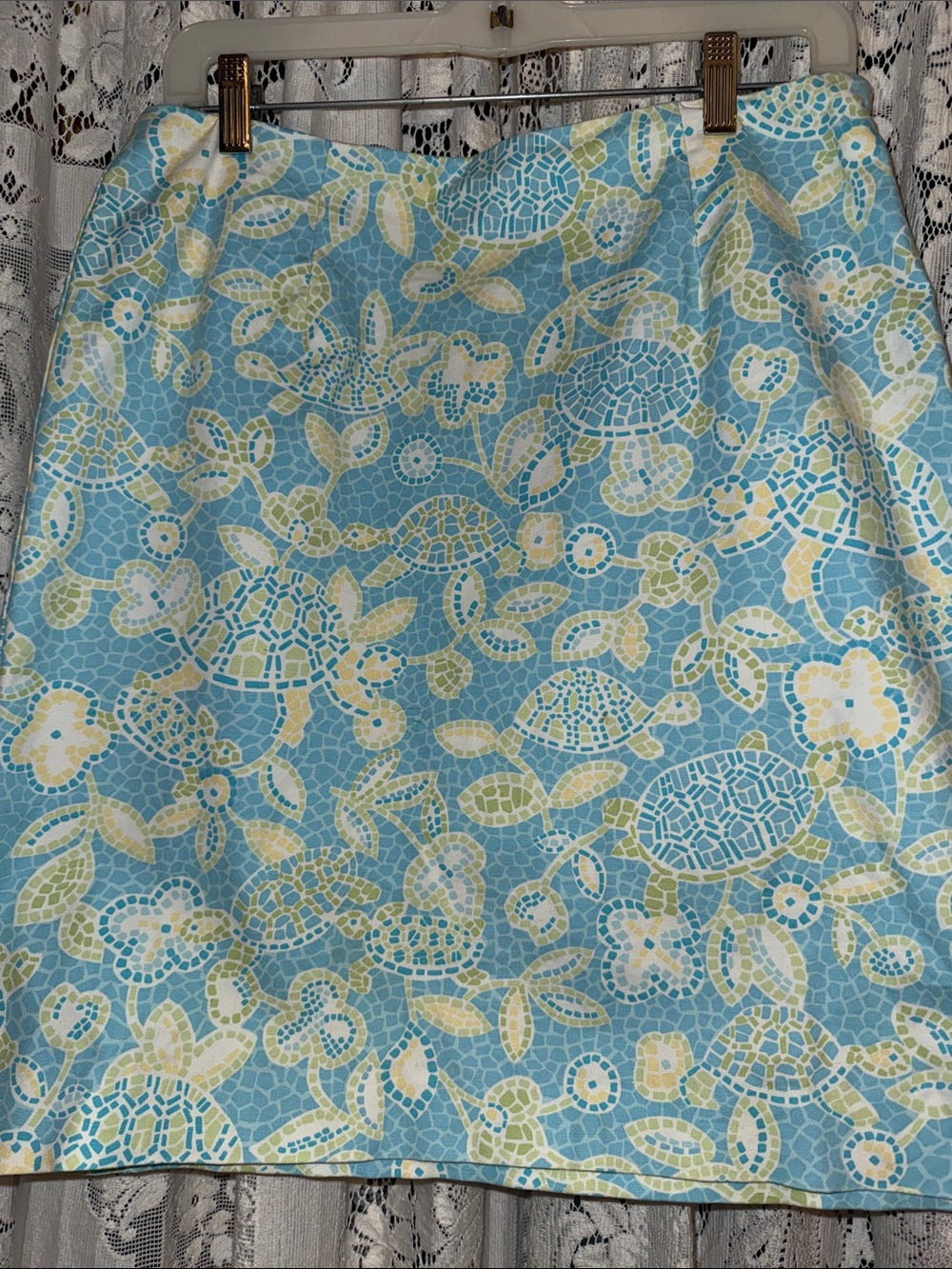 Talbots turtle print vintage skirt 10 - Picture 2 of 5